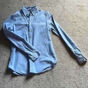 Blue Custom-Fit Ralph Lauren Oxford